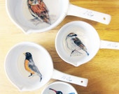 Custom-painted, request your design, Hand Painted Ceramic Measuring Cups
