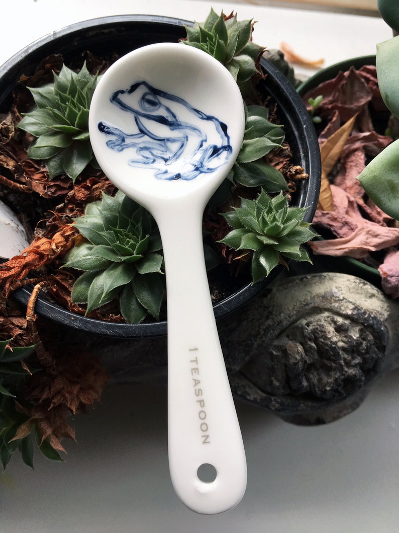 Pond animal ceramic measuring spoons
