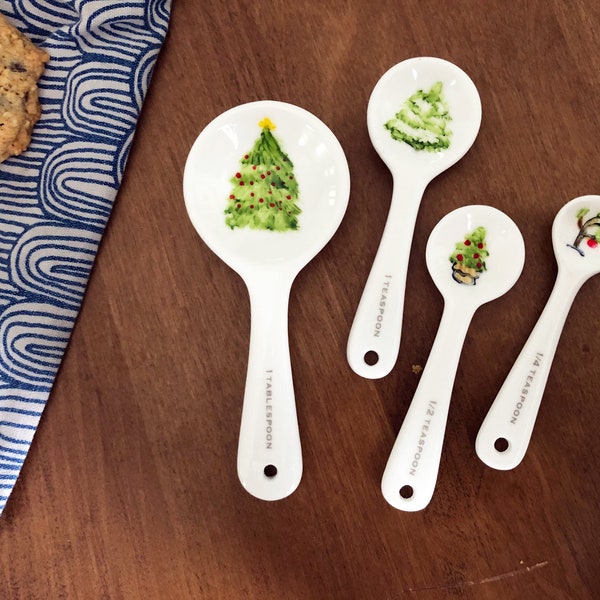 Half Baked Harvest x Etsy Holiday Tree Ceramic Measuring Spoons