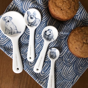 Ceramic Dog Measuring Spoons