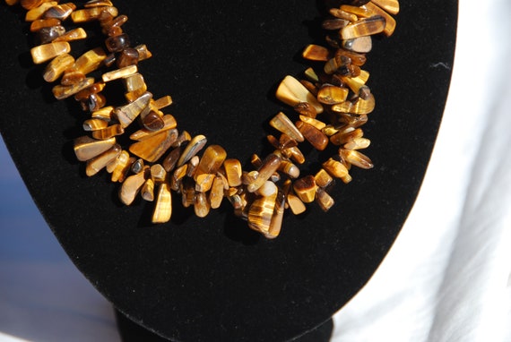 Double Strand Tiger's Eye Necklace 17" - image 3