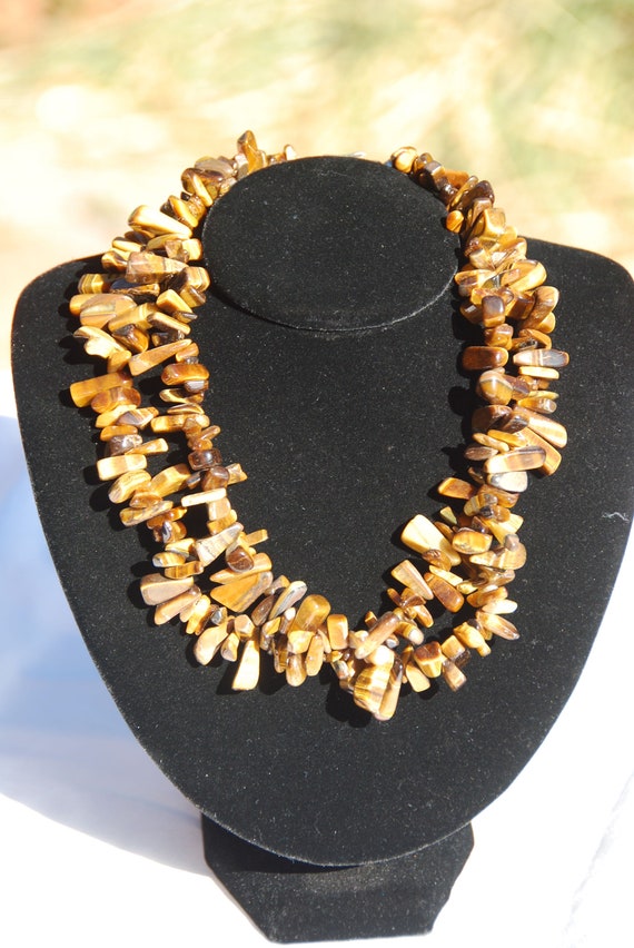 Double Strand Tiger's Eye Necklace 17" - image 4