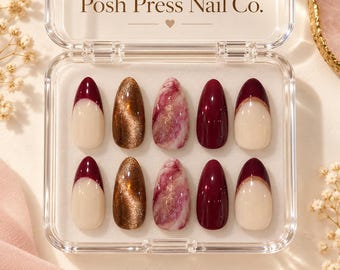 Water color cateye press on nails!