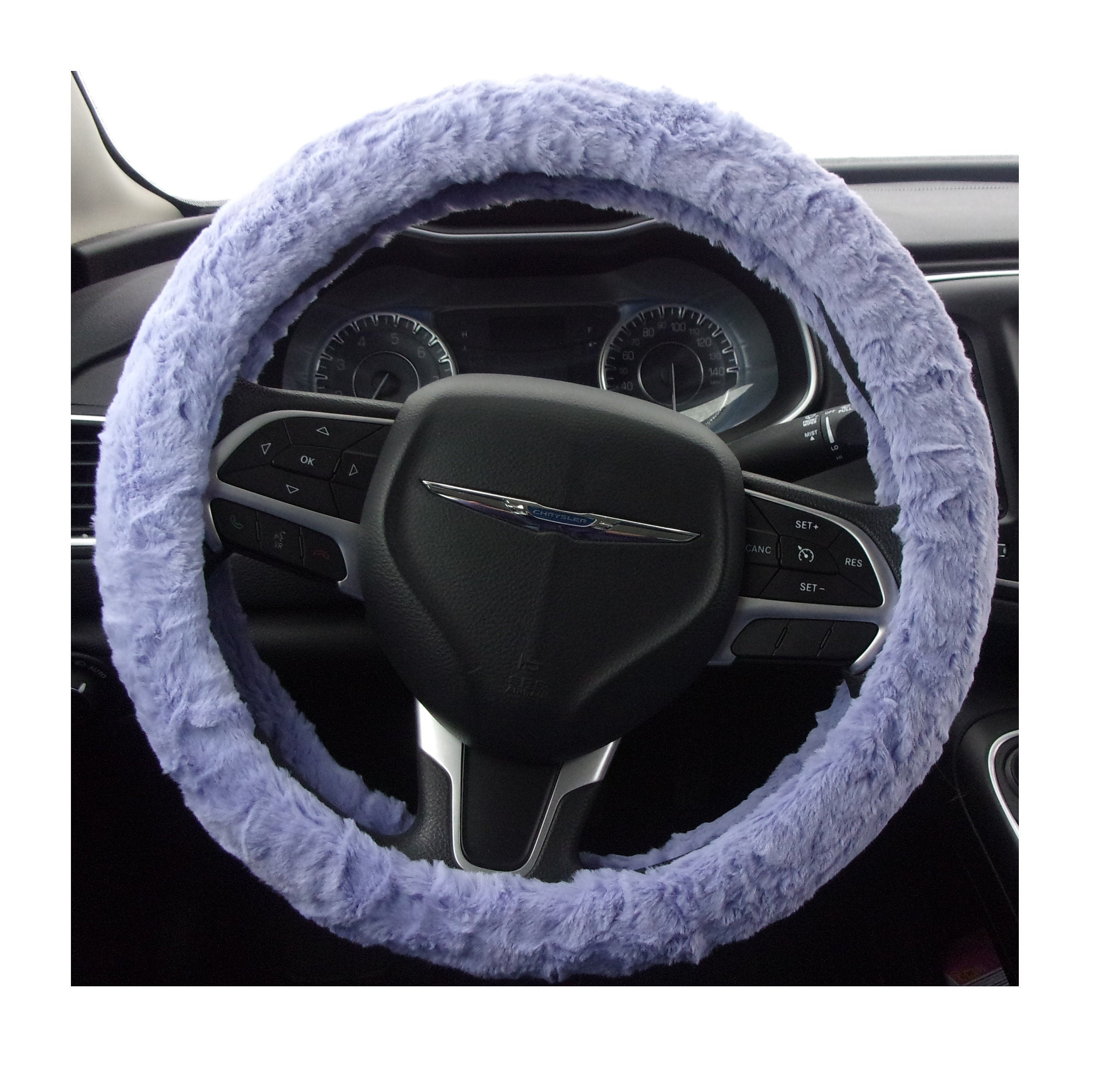 Purple fuzzy sale steering wheel cover