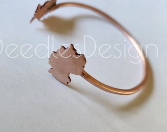 USA Germany Country Recycled Copper CUSTOM State or Country Open Bangle Gold state bracelet
