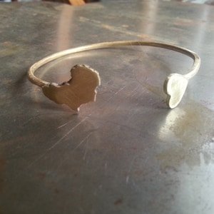Love Africa Recycled Brass CUSTOM State or Country Open Bangle