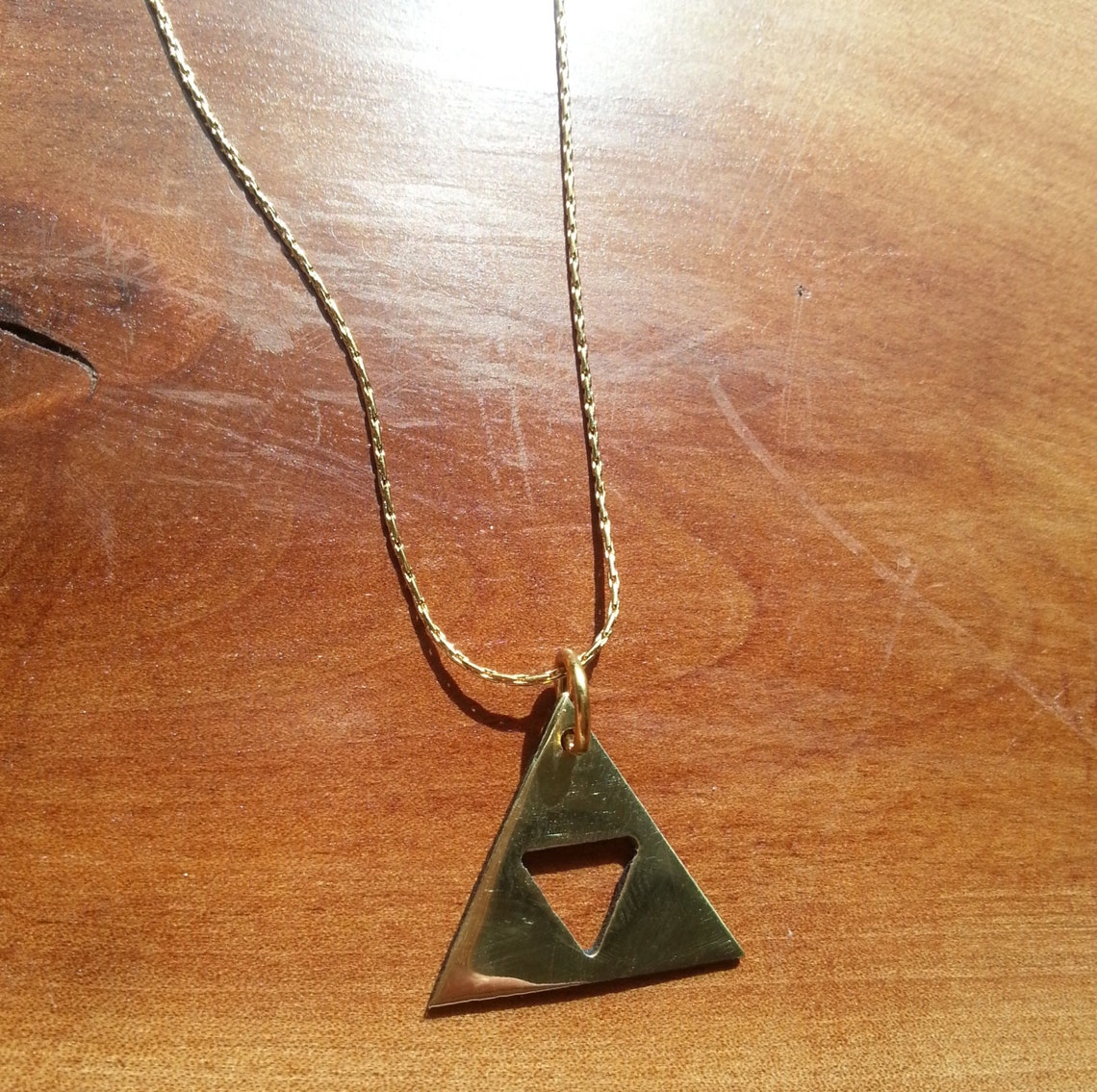 Gold Triforce Legend of Zelda Symbol Necklace - Etsy