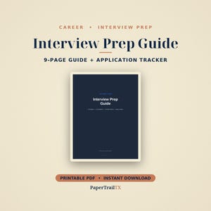 Interview Prep Guide, STAR Method, Salary Scripts, Application Tracker (PDF)