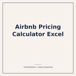 Calculadora de precios de Airbnb en Excel / Hoja de cálculo de ingresos y ganancias de alquileres a corto plazo / Herramienta de precios para anfitriones de alquileres a corto plazo