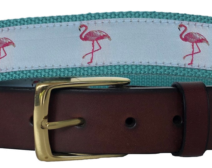 Wide Georgia Belt in Flamingo Weave