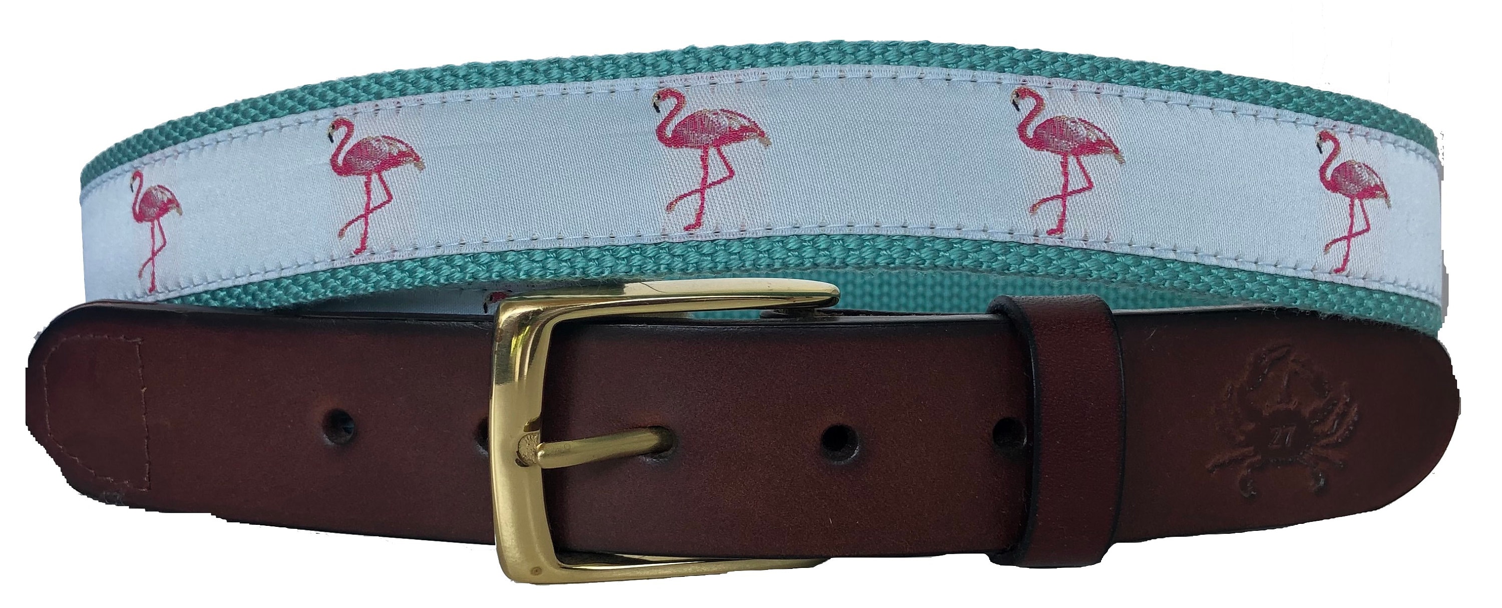 Flamingo Belt / Leather Belt / Nautical Belt / Preppy bing Etsy