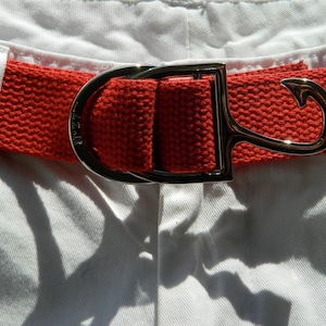 Nautical Belt/ Anchor Belt/ Hook Belt/ Woman's Belt/ Men's Belt/ Canvas Belt/ Preppy Belt/ D-Ring Belt/ Nautial D Ring Buckles