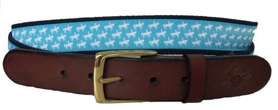 Equestrian Horse Leather Belt /leather Belt /canvas Belt  display picture 3