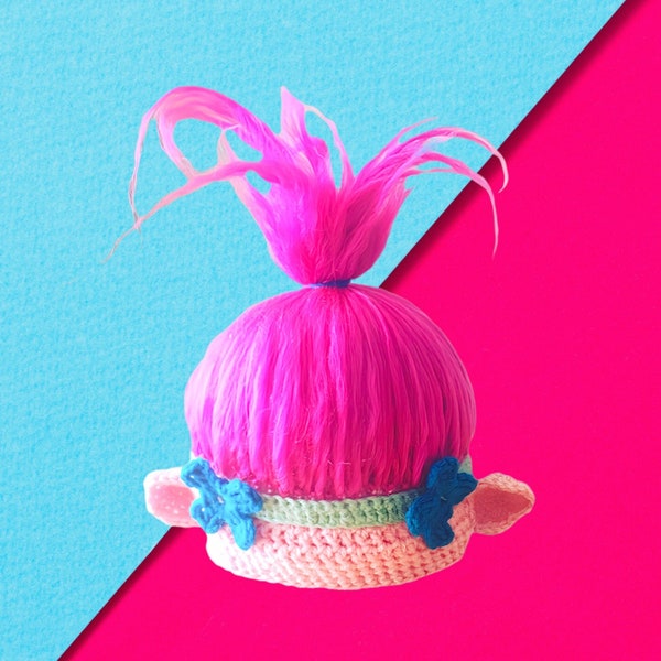 Poppy Troll Hat, PDF-patroon, Poppy, Troll, Troll Hat, Poppy Hat, Trolls Hat, Pink Troll Hat, Princess Poppy, Pink Troll, Character Hat