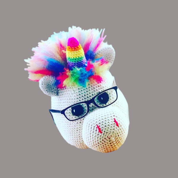 Eyeglasses Holder, Glasses Holder, Crochet Unicorn, Nightstand Holder, Eyeglasses Stand, Crochet Amigurumi, Unicorn Amigurumi, Sunglasses