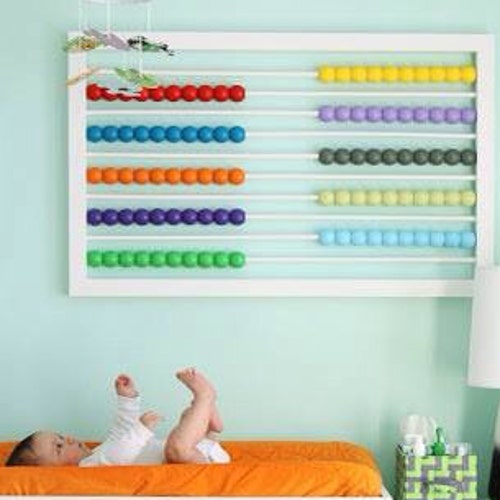 Large Abacus Wall Decor Changing Table Wall Decor Unique Etsy
