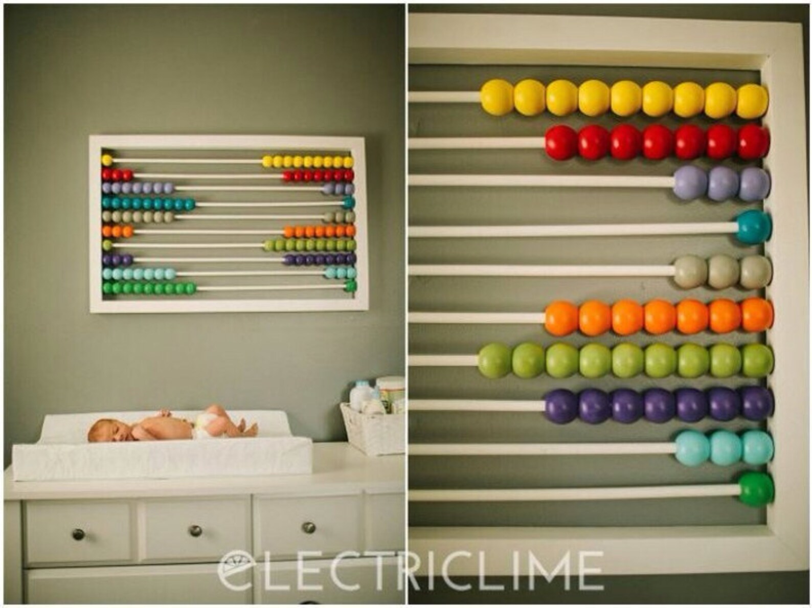 Large Abacus Wall Decor Changing Table Wall Decor Unique Etsy