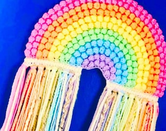 Crochet Rainbow, Crochet Pattern, Rainbow Macrame, Rainbow Wall Art, Macrame, Large Rainbow, Rainbow Pillow, Rainbow Hanging, Rainbow, Color