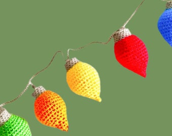 Christmas Lights, Crochet Christmas, Christmas Decoration, Crochet Xmas Lights, Christmas Tree, Holiday Decorations, Crochet Lights