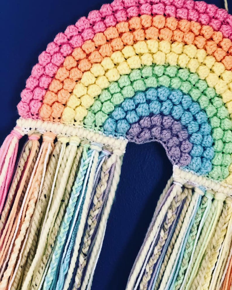 Crochet Rainbow Crochet Pattern Rainbow Macrame Rainbow image 3