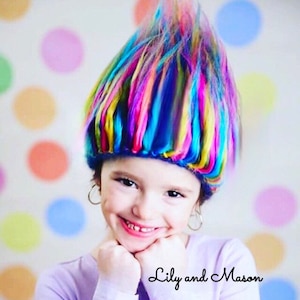 Trolls, Trolls Hat, Crochet Pattern for Troll Hat, Crochet Hat, Pink Troll Hat, Troll Hair, Crochet Hats For Kids, Crochet Pattern Troll Hat