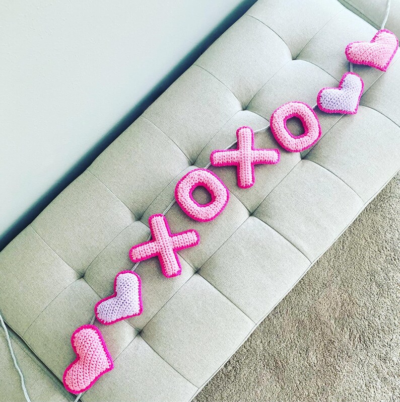 Xoxo Crochet, Crochet PDF Pattern, XOXO Banner, Valentines Garland ...
