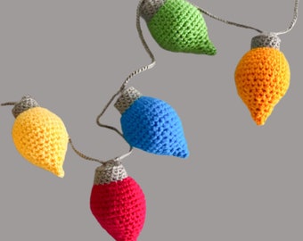 Crochet Christmas, Crochet Lights, Christmas Lights, Crochet Tree Lights, Crochet Holiday, Holiday Lights, DIY Christmas Lights, Crochet