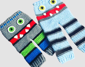 Monster Pants, Crochet Monster Pants, Crochet Baby Pants, Crochet Monster, Knitted Monster, Crochet Pattern, Monster Pattern, Baby Pants