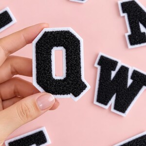 Chenille Letter Patches, Embroidered Initial Appliques (7cm)