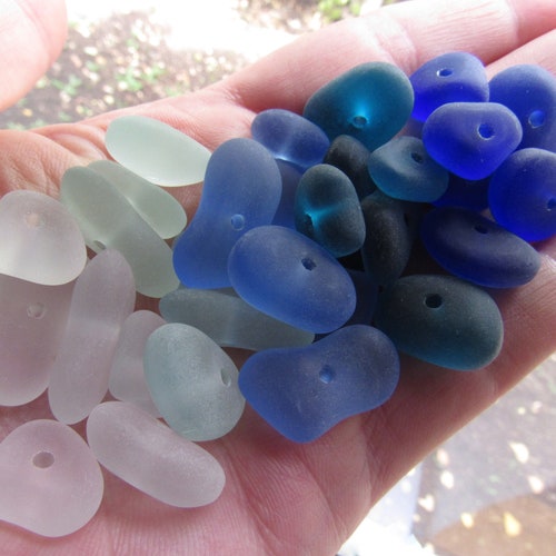 Sea Glass Rings Sea Glass Beads for Jewelry Making Supply Etsy