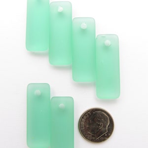 Bead Supply Cultured Sea Glass PENDANTS Puffed Rectangle 32x12mm assorted pairs Great for making earrings!