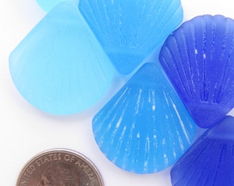 Bead Supplies Cultured Sea Glass PENDANTS 30x28mm Flat Shell U-Pick Assorted transparent frosted lot for making jewelry