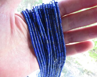 95 Cylindrical Heishi Lapis Lazuli Beads: 4mm Lapis Beads - Etsy