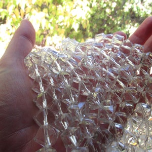 Faceted Clear Quartz Crystal Beads: 11mm Cube Jewelry Supply