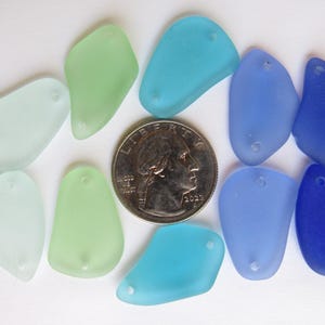 2 hole Connector Beads PENDANT 1" making beach glass jewelry