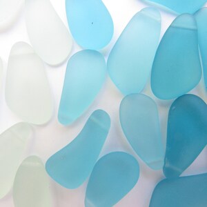 Cultured Sea Glass PENDANTS 10-15mm x 21-28mm free form frosted assorted top Drilled from side bead supply diy beach jewelry