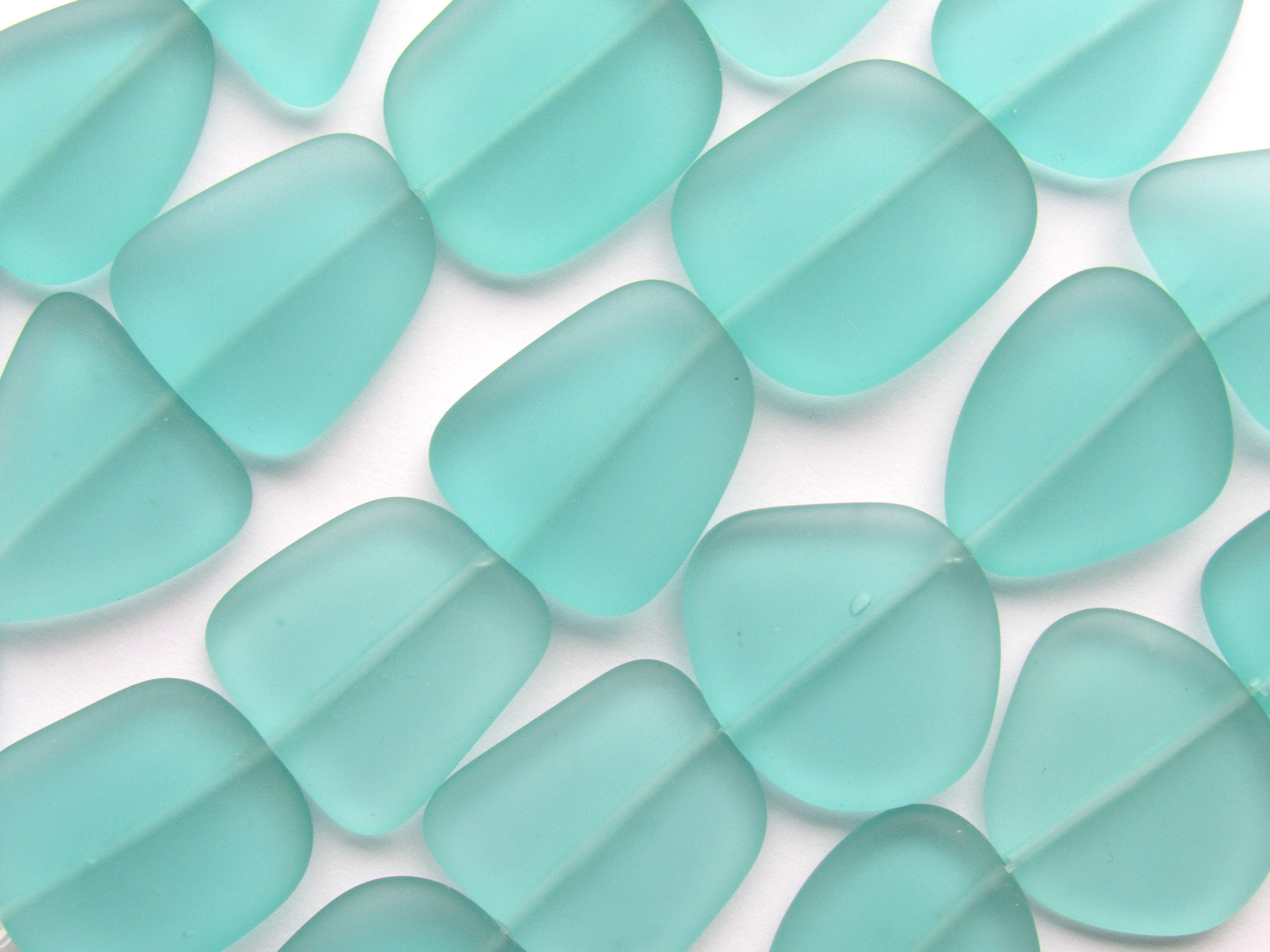 Cultured Sea Glass BEADS Flat free form 2224mm Blossom PINK Etsy