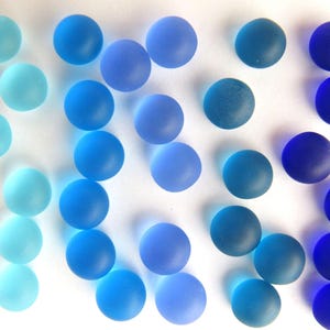Cabachons Cultured Sea Glass 8mm Cabs Undrilled ASSORTED 5 colors NOT Drilled bead supply mushroom top diy jewelry