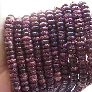Bead Supplies PURPLE Spiny Oyster SHELL BEADS 10mm Rondelles from Sea of Cortez natural shell for making jewelry