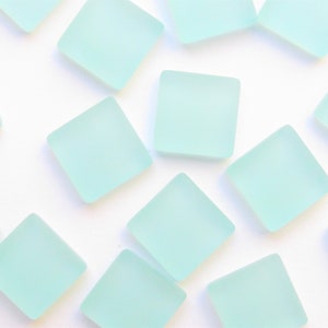 12mm Square Cabs Sea Glass CABACHONS U-Pick Pillow Undrilled NOT Drilled making jewelry designer bead supply