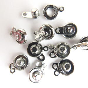 Silver Snap Clasps 11x9mm: Patented Ball and Ring, Jewelry Making (10 Clasps)