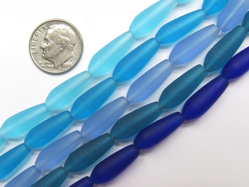 Bead Supplies Cultured Sea Glass BEADS Teardrop 18x6mm Etsy