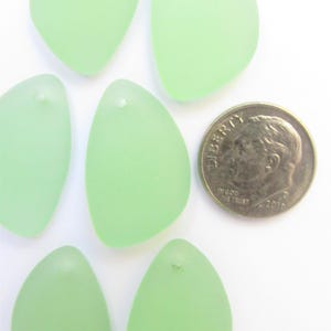 Cultured Sea Glass Cushion Flat Back Pendants - 25x17mm - Matched Earring Pairs - Choose Color