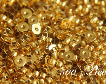 500 pc. Gold Plated Earnuts | FI-083-5