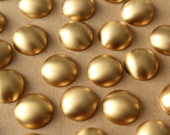 6 pc. Raw Brass Domed Half Sphere Stampings: 17mm diameter - made in USA | RB-369*