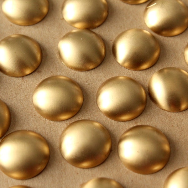 6 pc. Raw Brass Domed Half Sphere Stampings: 17mm diameter - made in USA | RB-369*