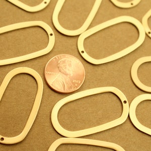 8 pc. Matte Gold Oval Links: 35.5mm by 19.5mm FI-563 image 3