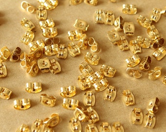 100 pc. 18k Gold Plated Stainless Steel Earnuts | FI-655