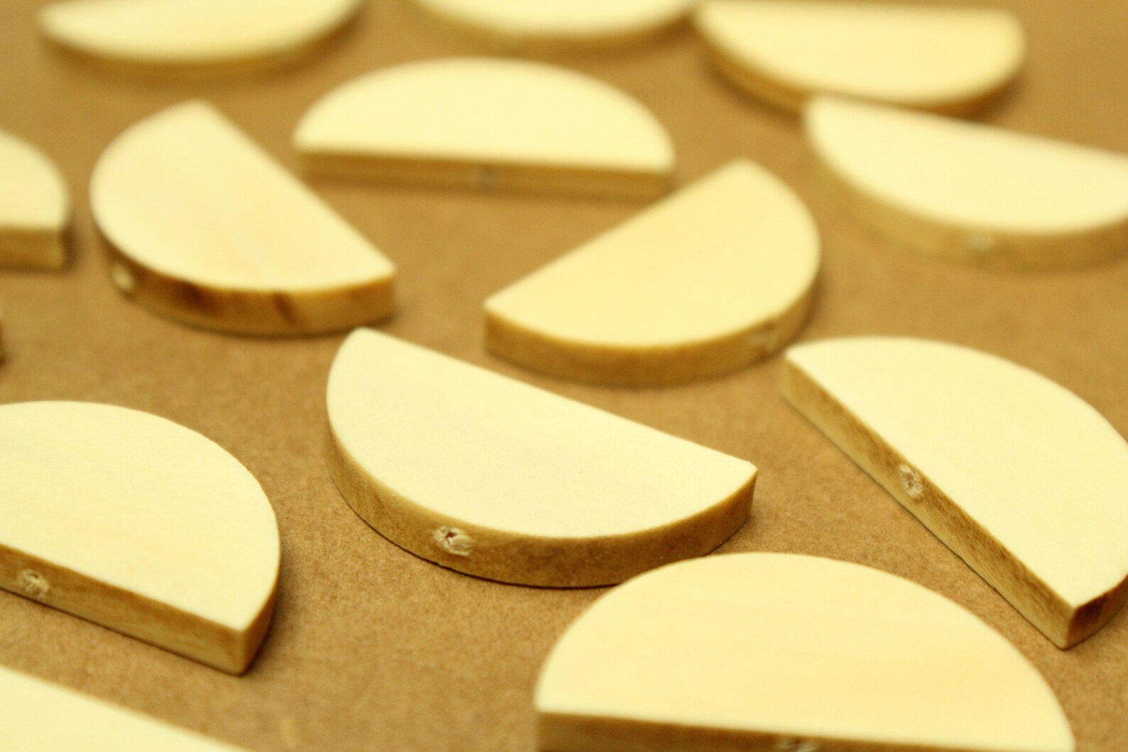 Last One 28 Pc. Wood Half Circle Beads 30mm by 15mm Etsy