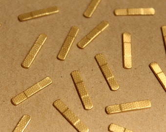 20 pc. Raw Brass Bandage Stampings: 21mm by 4mm - made in USA | RB-936